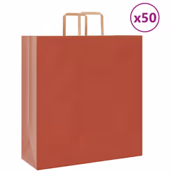 vidaXL Paper Bags 50 pcs with Handles White 54x15x49 cm Paper Grocery Bag - red, 45 x 17 x 48 cm