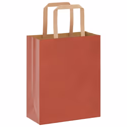 vidaXL Paper Bags 250 pcs with Handles White 21x11x28 cm Paper Grocery Bag - red, 18 x 8 x 22 cm/ 250 pcs
