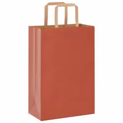 vidaXL Paper Bags 250 pcs with Handles White 21x11x28 cm Paper Grocery Bag - red, 21 x 11 x 31 cm/ 250 pcs