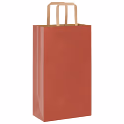 vidaXL Paper Bags 250 pcs with Handles White 21x11x28 cm Paper Grocery Bag - red, 21 x 11 x 36 cm/ 250 pcs