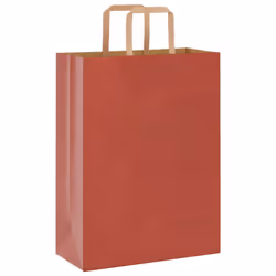 vidaXL Paper Bags 250 pcs with Handles White 21x11x28 cm Paper Grocery Bag - red, 26 x 12 x 35 cm/ 250 pcs