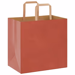 vidaXL Paper Bags 250 pcs with Handles White 21x11x28 cm Paper Grocery Bag - red, 26 x 17 x 25 cm/ 250 pcs