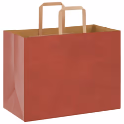vidaXL Paper Bags 250 pcs with Handles White 21x11x28 cm Paper Grocery Bag - red, 32 x 17 x 25 cm/ 250 pcs