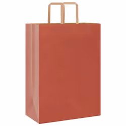 vidaXL Paper Bags 250 pcs with Handles White 21x11x28 cm Paper Grocery Bag - red, 32 x 17 x 44 cm/ 250 pcs