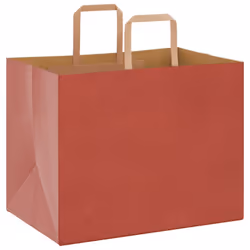vidaXL Paper Bags 250 pcs with Handles White 21x11x28 cm Paper Grocery Bag - red, 32 x 22 x 24 cm/ 250 pcs