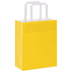 vidaXL Paper Bags 50 pcs with Handles White 54x15x49 cm Paper Grocery Bag - yellow, 18 x 8 x 22 cm
