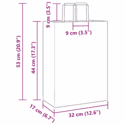 vidaXL Paper Bags 50 pcs with Handles White 54x15x49 cm Paper Grocery Bag - yellow, 32 x 17 x 44 cm