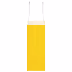 vidaXL Paper Bags 250 pcs with Handles White 21x11x28 cm Paper Grocery Bag - yellow, 15 x 8 x 21 cm/ 250 pcs - Additional view 5