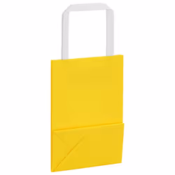 vidaXL Paper Bags 250 pcs with Handles White 21x11x28 cm Paper Grocery Bag - yellow, 15 x 8 x 21 cm/ 250 pcs - Additional view 8