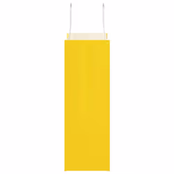 vidaXL Paper Bags 250 pcs with Handles Blue 32x22x28 cm Paper Grocery Bag - yellow, 21 x 11 x 31 cm/ 250 pcs - Additional view 5