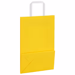 vidaXL Paper Bags 250 pcs with Handles Blue 32x22x28 cm Paper Grocery Bag - yellow, 21 x 11 x 31 cm/ 250 pcs - Additional view 8