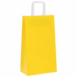 vidaXL Paper Bags 250 pcs with Handles White 21x11x28 cm Paper Grocery Bag - yellow, 21 x 11 x 36 cm/ 250 pcs - Additional view 4