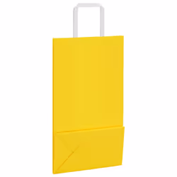 vidaXL Paper Bags 250 pcs with Handles White 21x11x28 cm Paper Grocery Bag - yellow, 21 x 11 x 36 cm/ 250 pcs - Additional view 8