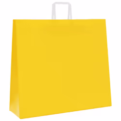 vidaXL Paper Bags 250 pcs with Handles White 21x11x28 cm Paper Grocery Bag - yellow, 54 x 15 x 49 cm/ 250 pcs - Additional view 4