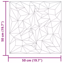 vidaXL 3D Wall Panels Self-adhesive Wall Panel Decor Wallpaper Wall Covering - amethyst grey, 12 pcs