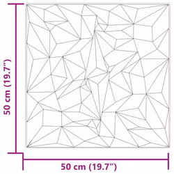 vidaXL 3D Wall Panels Self-adhesive Wall Panel Decor Wallpaper Wall Covering - amethyst grey, 24 pcs