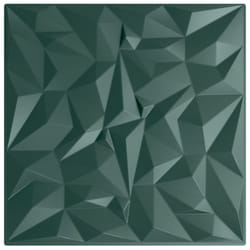 vidaXL 3D Wall Panels Self-adhesive Wall Panel Decor Wallpaper Wall Covering - amethyst green, 12 pcs