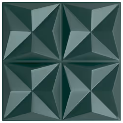 vidaXL 3D Wall Panels Self-adhesive Wall Panel Decor Wallpaper Wall Covering - origami green, 24 pcs