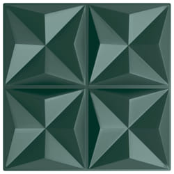 vidaXL 3D Wall Panels Self-adhesive Wall Panel Decor Wallpaper Wall Covering - origami green, 48 pcs