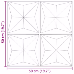 vidaXL 3D Wall Panels Self-adhesive Wall Panel Decor Wallpaper Wall Covering - origami green, 48 pcs