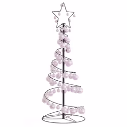 vidaXL Christmas Tree Light Christmas Decoration Hanging Fairy Light Cone - light pink, 120 cm