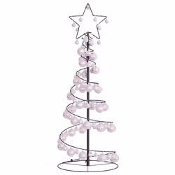 vidaXL Christmas Tree Light Christmas Decoration Hanging Fairy Light Cone - light pink, 120 cm