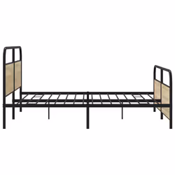 vidaXL Metal Bed Frame without Mattress Sonoma Oak 180x200 cm Super King - Additional view 4