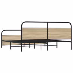 vidaXL Metal Bed Frame without Mattress Sonoma Oak 180x200 cm Super King - Additional view 5