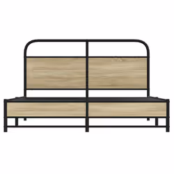 vidaXL Metal Bed Frame without Mattress Sonoma Oak 160x200 cm - Additional view 4