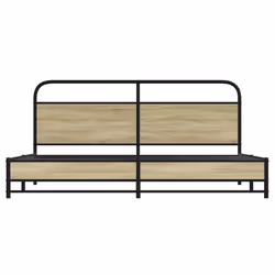 vidaXL Metal Bed Frame without Mattress Sonoma Oak 180x200 cm Super King - Additional view 4