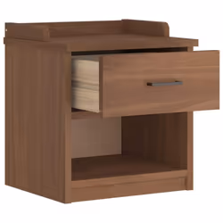 vidaXL Hallway Bench SANDNES 45x40x50 cm Solid Wood Pine bench hall bench - wallnut - Additional view 4
