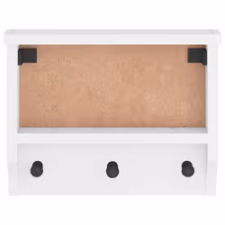 vidaXL Wall-mounted Coat Rack SANDNES 45x12x35 cm Solid Wood Pine - white - Additional view 4