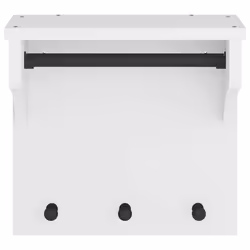 vidaXL Wall-mounted Coat Rack SANDNES 43x30x42 cm Solid Wood Pine - white - Additional view 4