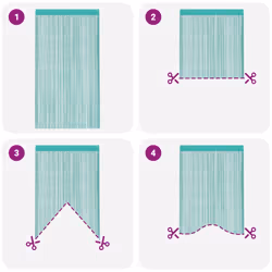 vidaXL 2x String Curtains Room Divider Background 100/140x250 cm Multi Colours - turquoise, 140 cm - Additional view 5