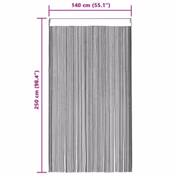 vidaXL 2x String Curtains Room Divider Background 100/140x250 cm Multi Colours - turquoise, 140 cm - Additional view 9