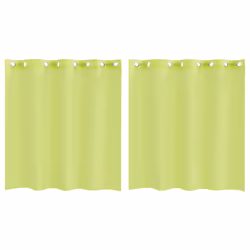 vidaXL Voile Curtains with Grommets 2 pcs Apple Green 140x225 cm net curtain - apple green, 140 x 140 cm