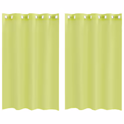 vidaXL Voile Curtains with Grommets 2 pcs Apple Green 140x225 cm net curtain - apple green, 140 x 175 cm