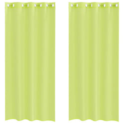 vidaXL Voile Curtains with Grommets 2 pcs Apple Green 140x225 cm net curtain - apple green, 140 x 225 cm