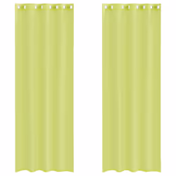 vidaXL Voile Curtains with Grommets 2 pcs Apple Green 140x225 cm net curtain - apple green, 140 x 260 cm