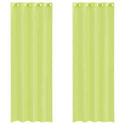 vidaXL Voile Curtains with Grommets 2 pcs Apple Green 140x225 cm net curtain - apple green, 140 x 260 cm