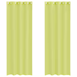 vidaXL Voile Curtains 2 pcs net curtain sheer curtain - apple green, 140 x 300 cm