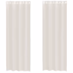 vidaXL Voile Curtains 2 pcs net curtain sheer curtain - cream, 140 x 300 cm