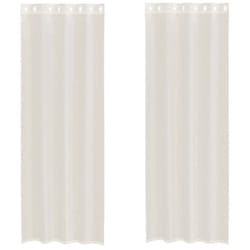 vidaXL Voile Curtains 2 pcs net curtain sheer curtain - cream, 140 x 300 cm