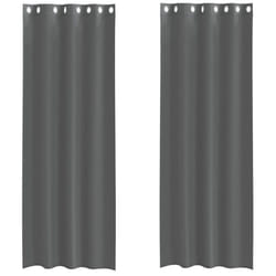 vidaXL Voile Curtains 2 pcs net curtain sheer curtain - dark grey, 140 x 300 cm
