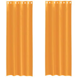 vidaXL Voile Curtains 2 pcs net curtain sheer curtain - orange, 140 x 300 cm