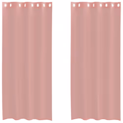 vidaXL Voile Curtains with Grommets 2 pcs Apple Green 140x225 cm net curtain - pink, 140 x 225 cm