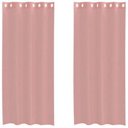 vidaXL Voile Curtains with Grommets 2 pcs Apple Green 140x225 cm net curtain - pink, 140 x 225 cm
