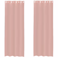 vidaXL Voile Curtains 2 pcs net curtain sheer curtain - pink, 140 x 300 cm