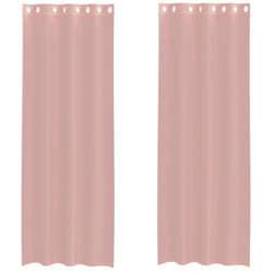 vidaXL Voile Curtains 2 pcs net curtain sheer curtain - pink, 140 x 300 cm