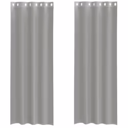 vidaXL Voile Curtains 2 pcs net curtain sheer curtain - light grey, 140 x 300 cm